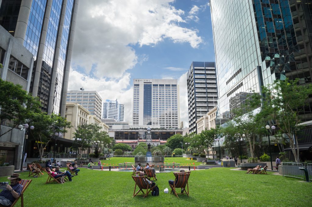 Post Office Square in the Brisbane Central Business District