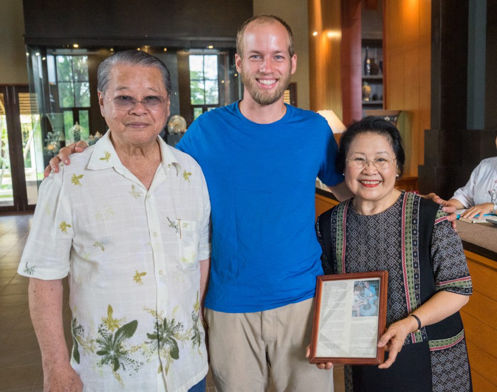 Myself and the owners of Siam Celadon pottery