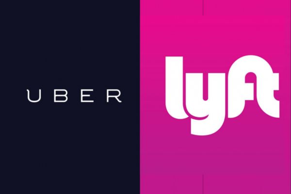 uber and Lyft logo illustration